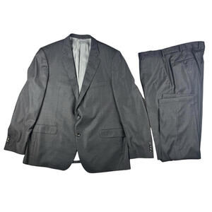 Samuelsohn SB Cosmo Super 150's Wool 2-Piece Suit Grey Size 48 T US | 40 W